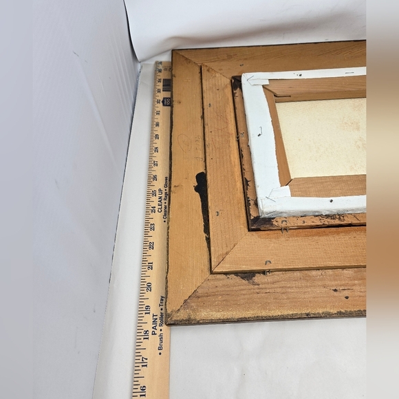 Do R'e Original Oil Painting Vintage Blue Vase With Orange-Yellow Chrysanthemums - Picture 11 of 12